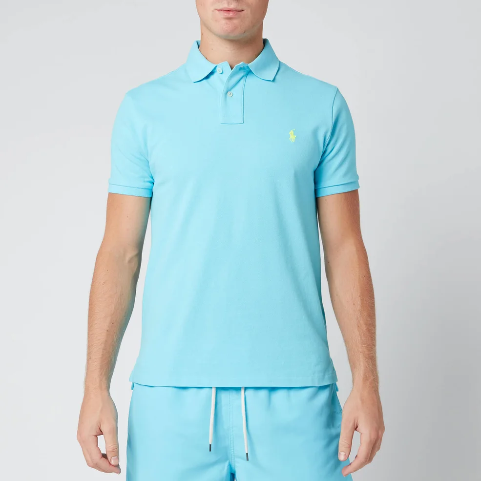 Polo Ralph Lauren Men's Slim Fit Mesh Polo Shirt - French Turquoise Image 1