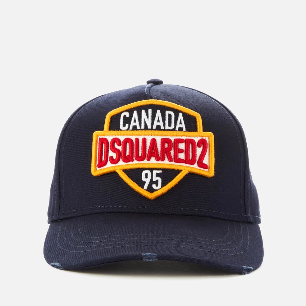 Dsquared2 Men's Patch Embroidered Cap - Navy Image 1