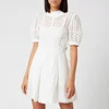 Self-Portrait Women's White Cotton Broderie Mini Dress - White - Image 1