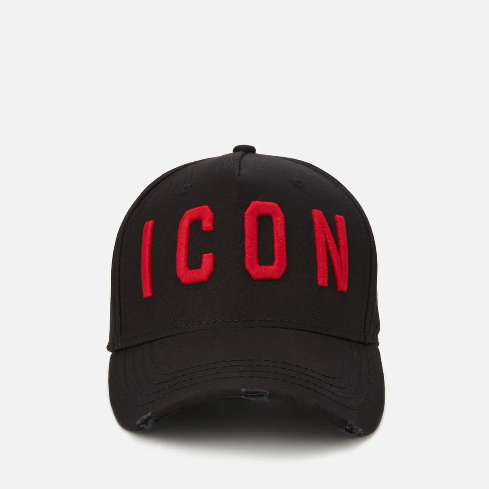 Dsquared2 Men's Icon Embroidered Cap - Black/Red Image 1