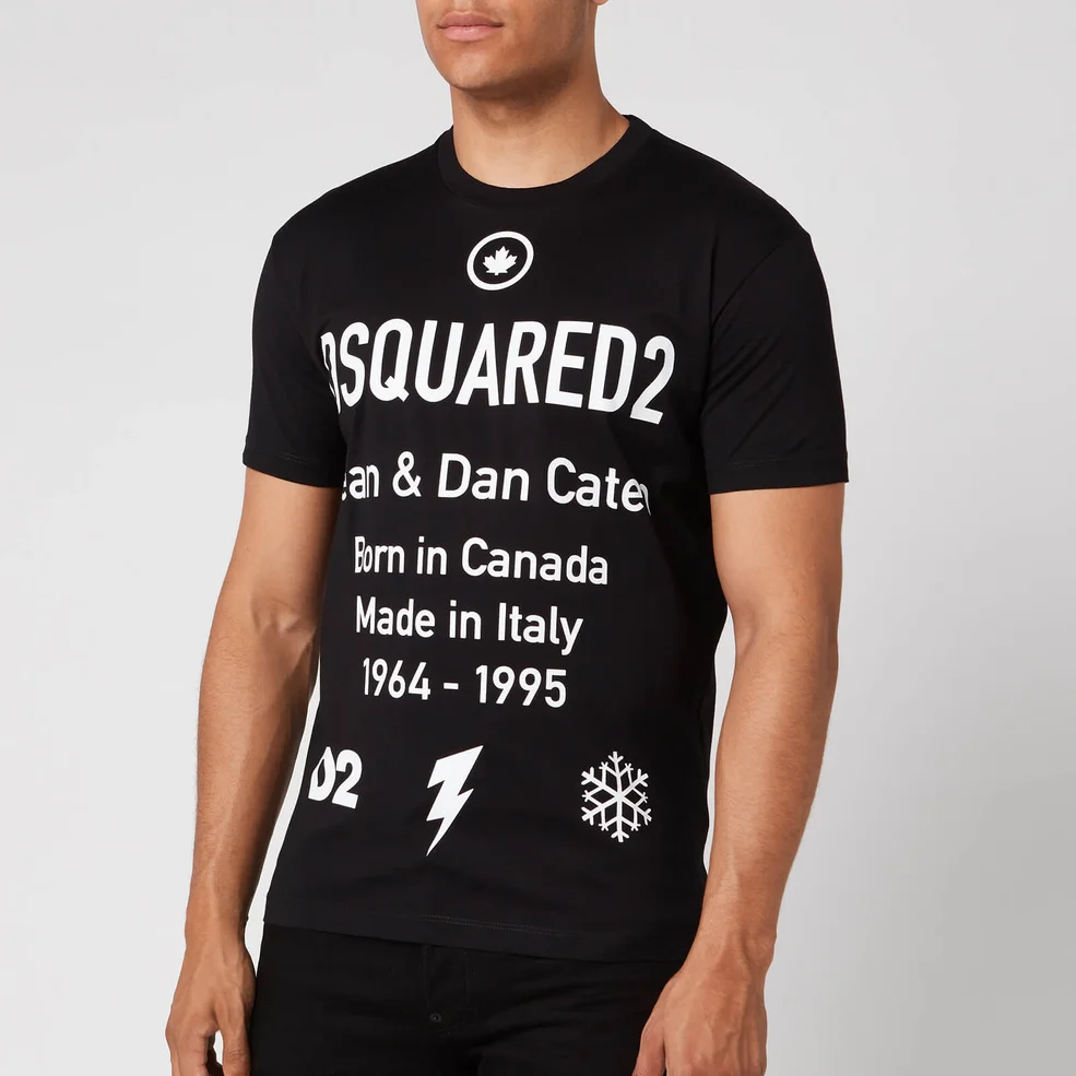 Dsquared2 Men's Cool Fit Text Logo T-Shirt - Black Image 1