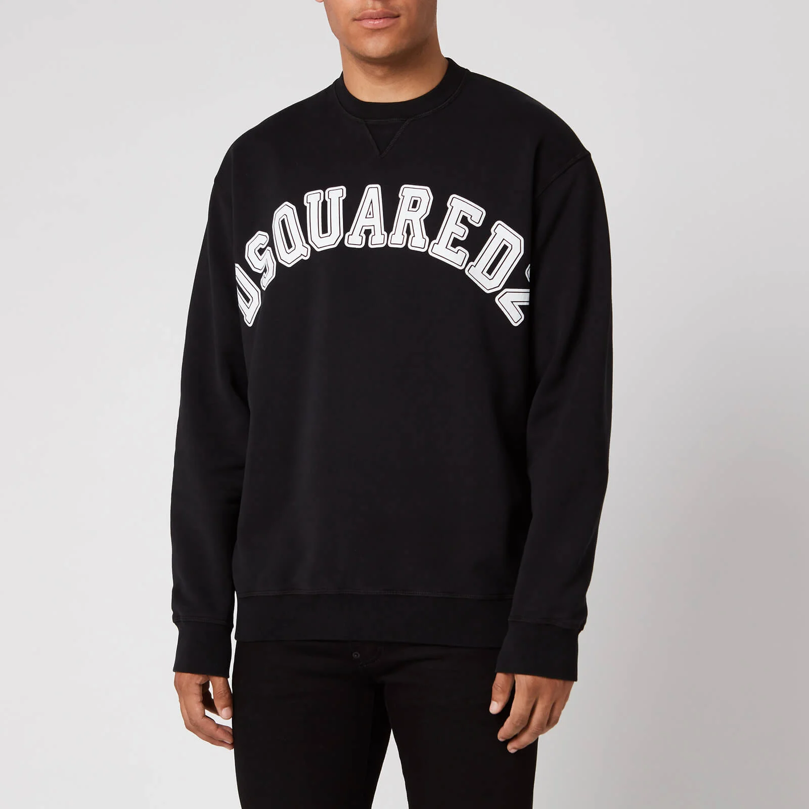Dsquared2 Men's College Fit Arch Logo Sweatshirt - Black Image 1