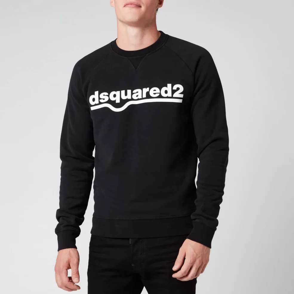 Dsquared2 Men's Classic Raglan Fit Logo Sweatshirt - Black Image 1