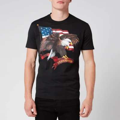 Dsquared2 Men's Eagle and Flag Cool Fit T-Shirt - Black
