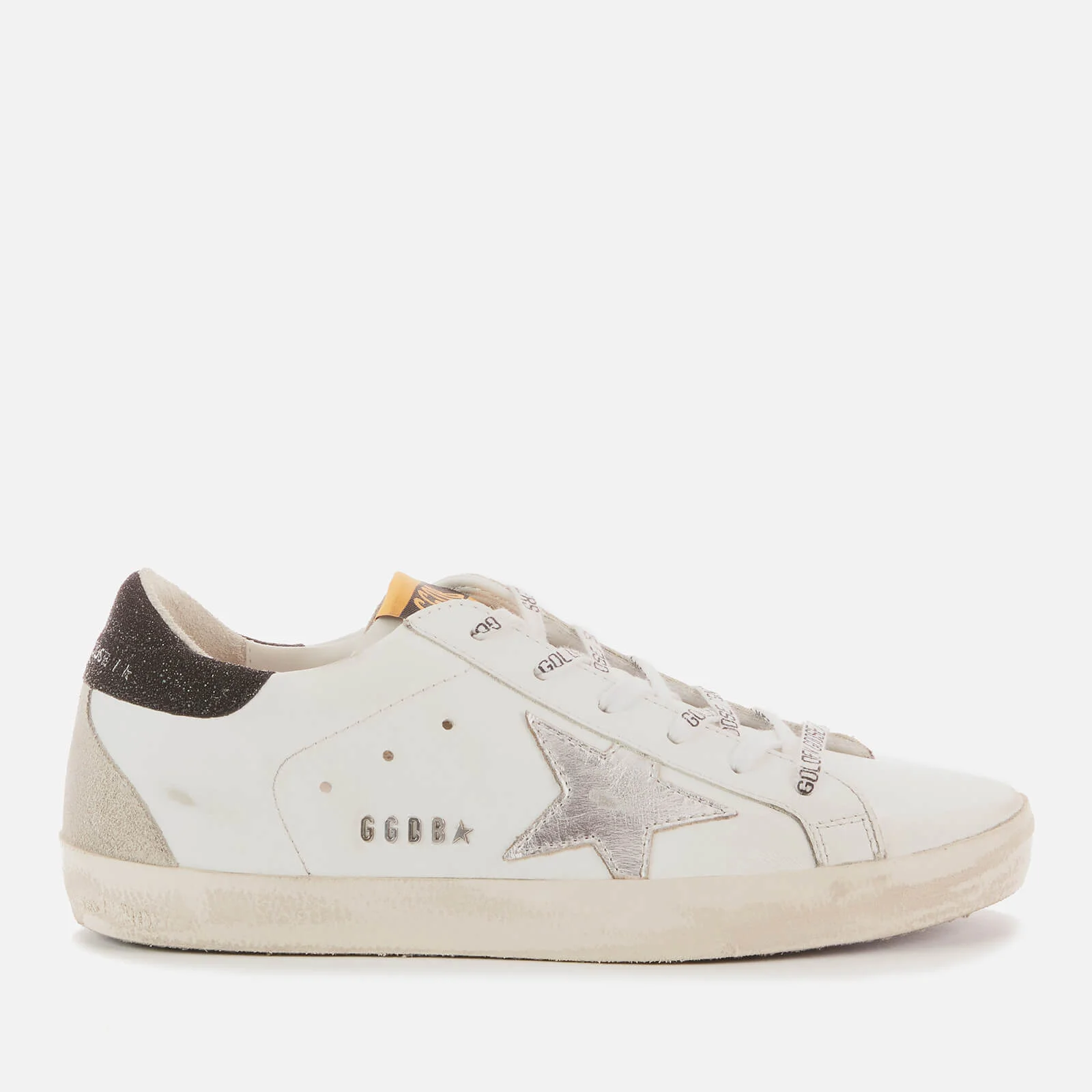 Golden Goose Women's Superstar Leather Trainers - White/Silver/Black Image 1