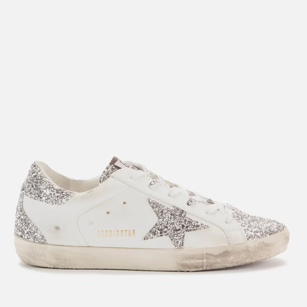 Golden Goose Women's Superstar Leather Trainers - White/Silver Image 1