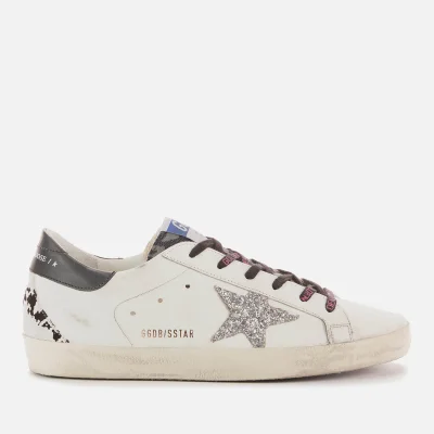 Golden Goose Women's Superstar Leather Trainers - White/Indaco Leo/Silver/Black/Grey