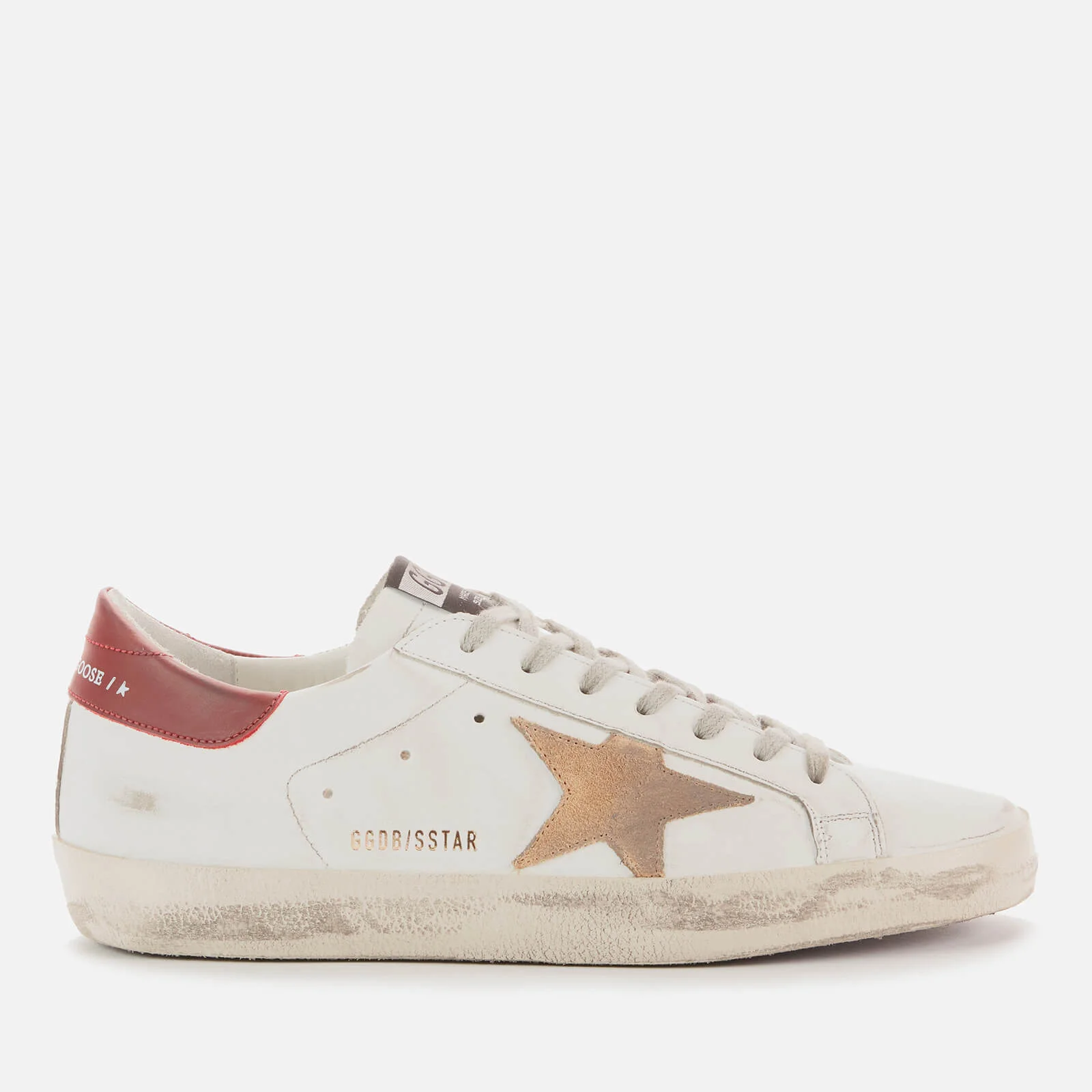 Golden Goose Men's Superstar Leather Trainers - White/Cappuccino/Bordeaux Image 1