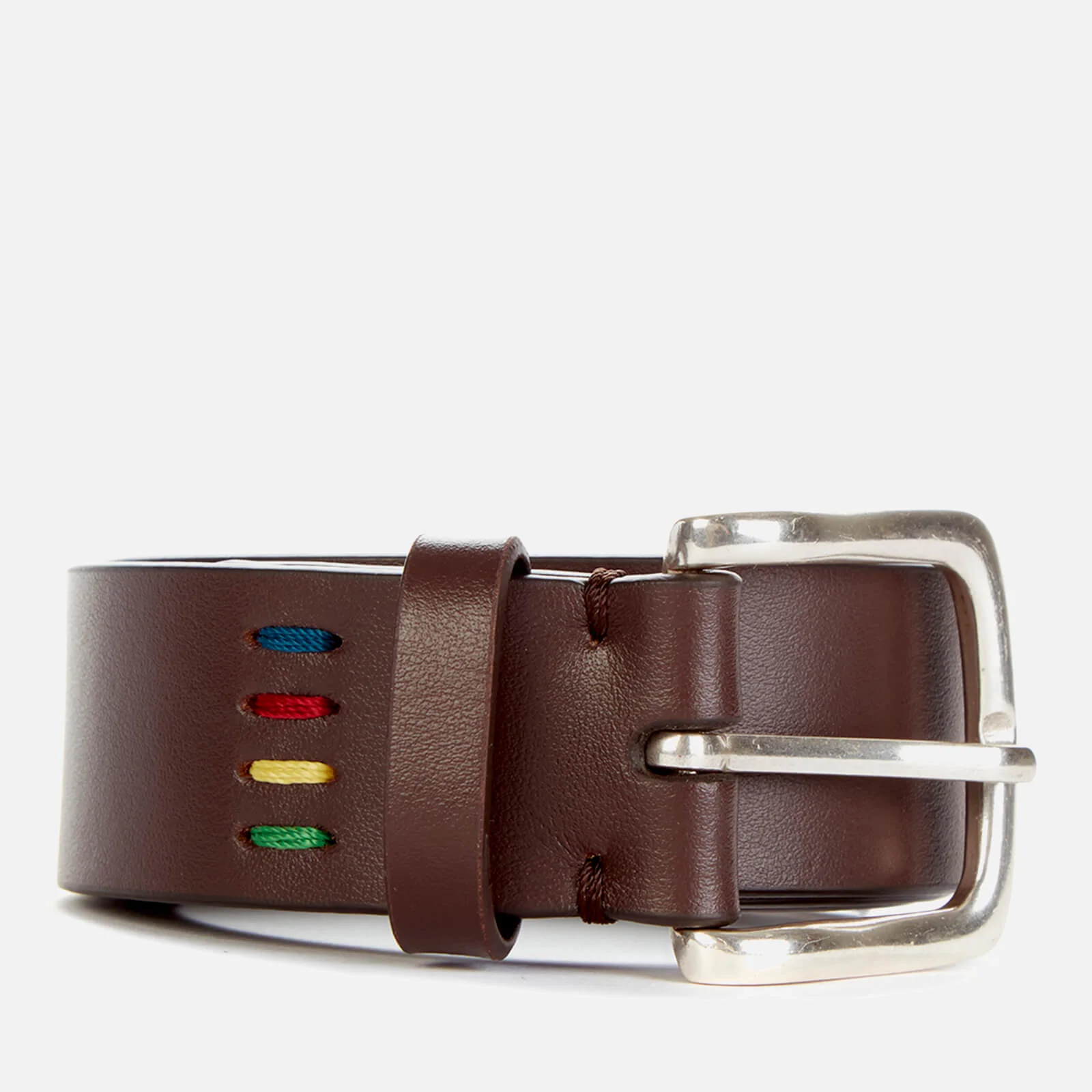 PS Paul Smith Men's Mini Zebra Leather Belt - Brown Image 1