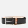 PS Paul Smith Men's Signature Stripe Keeper Leather Belt - Black - Image 1