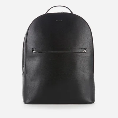 PS Paul Smith Men's Embossed Leather Backpack - Black