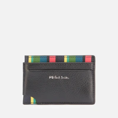 PS Paul Smith Men's Signature Stripe Credit Card Wallet - Black