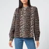Ganni Women's Print Denim Shirt - Leopard - Image 1