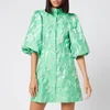 Ganni Women's Jacquard Mini Dress - Island Green - Image 1