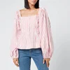 Ganni Women's Stripe Cotton Shirt - Lollipop - Image 1