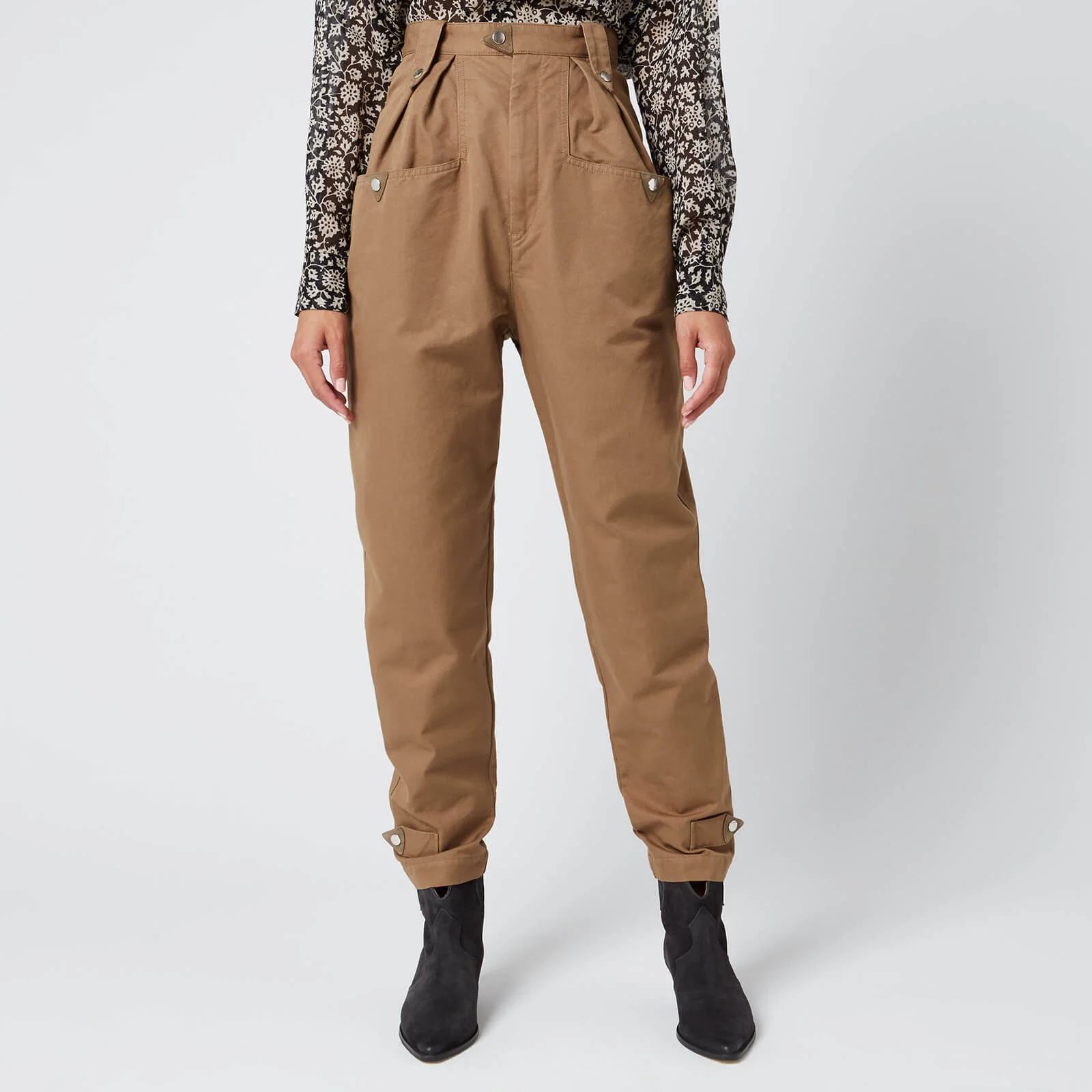 Marant Etoile Women's Pulcie Trousers - Khaki Image 1