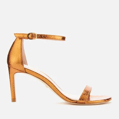 Stuart Weitzman Women's Nunaked Straight Barely There Heeled Sandals - Bronze