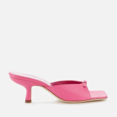 BY FAR Women's Erin Leather Heeled Mules - Hot Pink