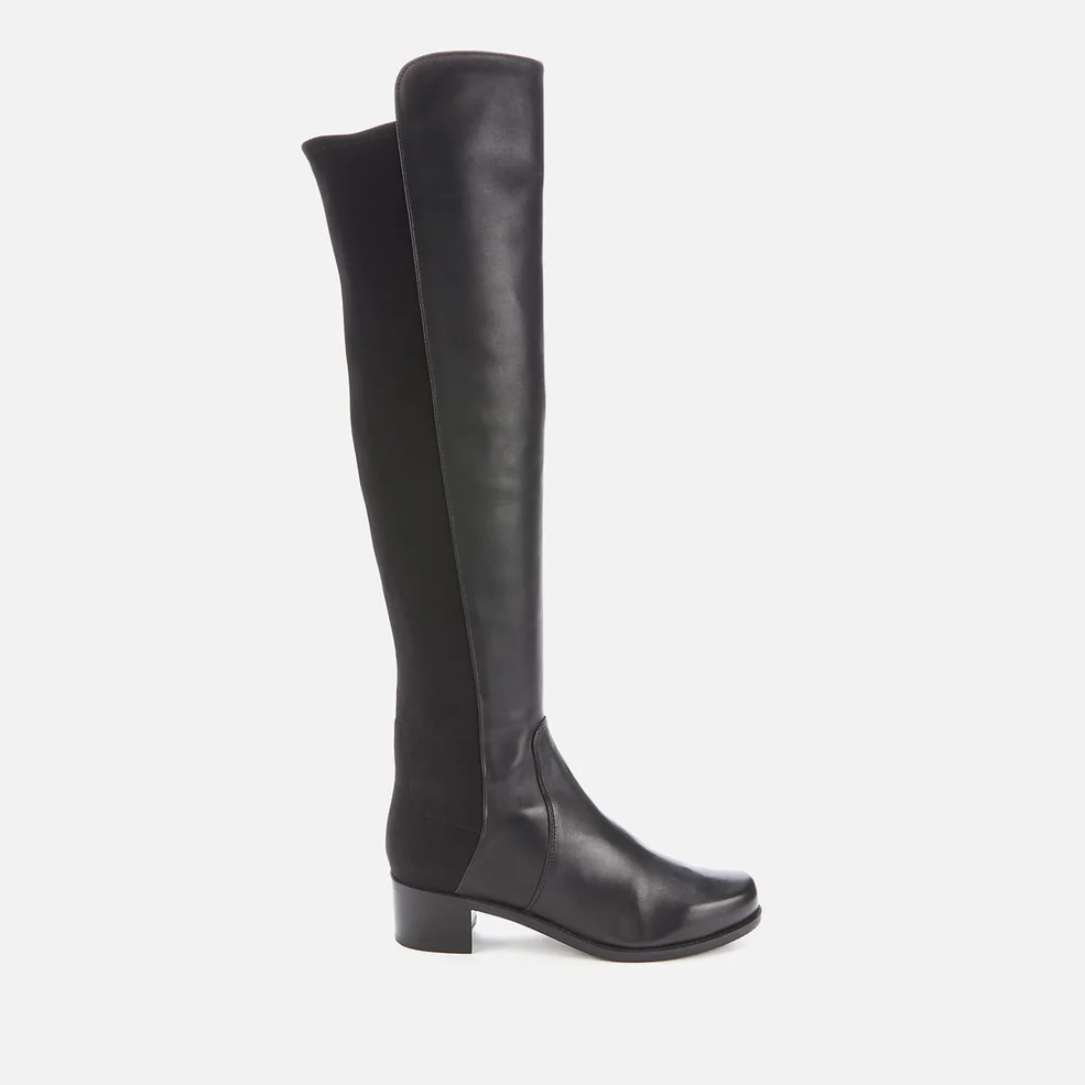 Stuart Weitzman Women's Reserve Leather/Suede Over The Knee Boots - Black Image 1