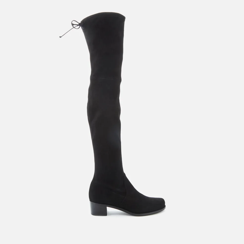 Stuart Weitzman Women's Midland Suede Over The Knee Heeled Boots - Black Image 1