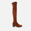 Stuart Weitzman Women's Midland Suede Over The Knee Heeled Boots - Coffee - Image 1