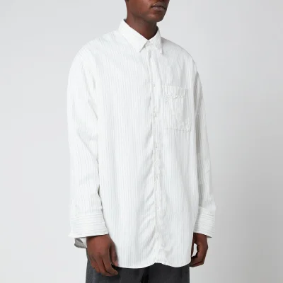 OAMC Men's Henry Striped Shirt - Off White