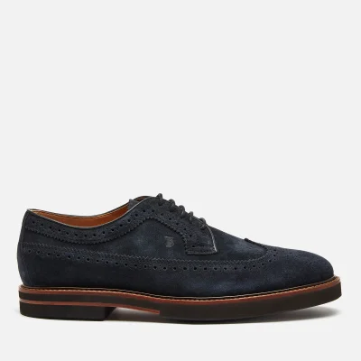 Tod's Men's Suede Derby Shoes - Night