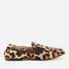 Tod's Women's Double T Leather Leopard Print Loafers - Camel - Image 1