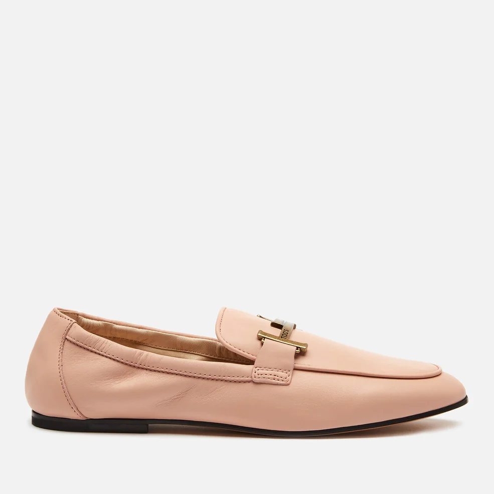 Tod's Women's Double T Leather Loafers - Rosa Kiss Image 1