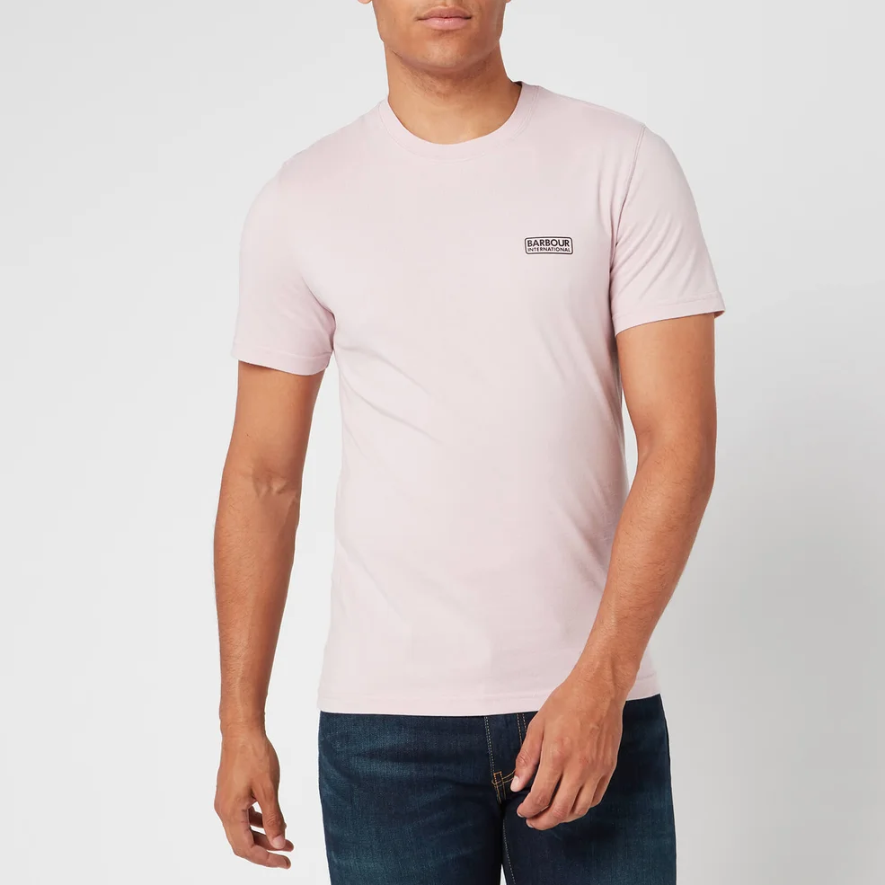Barbour International Men's Small Logo T-Shirt - Dust Pink Image 1
