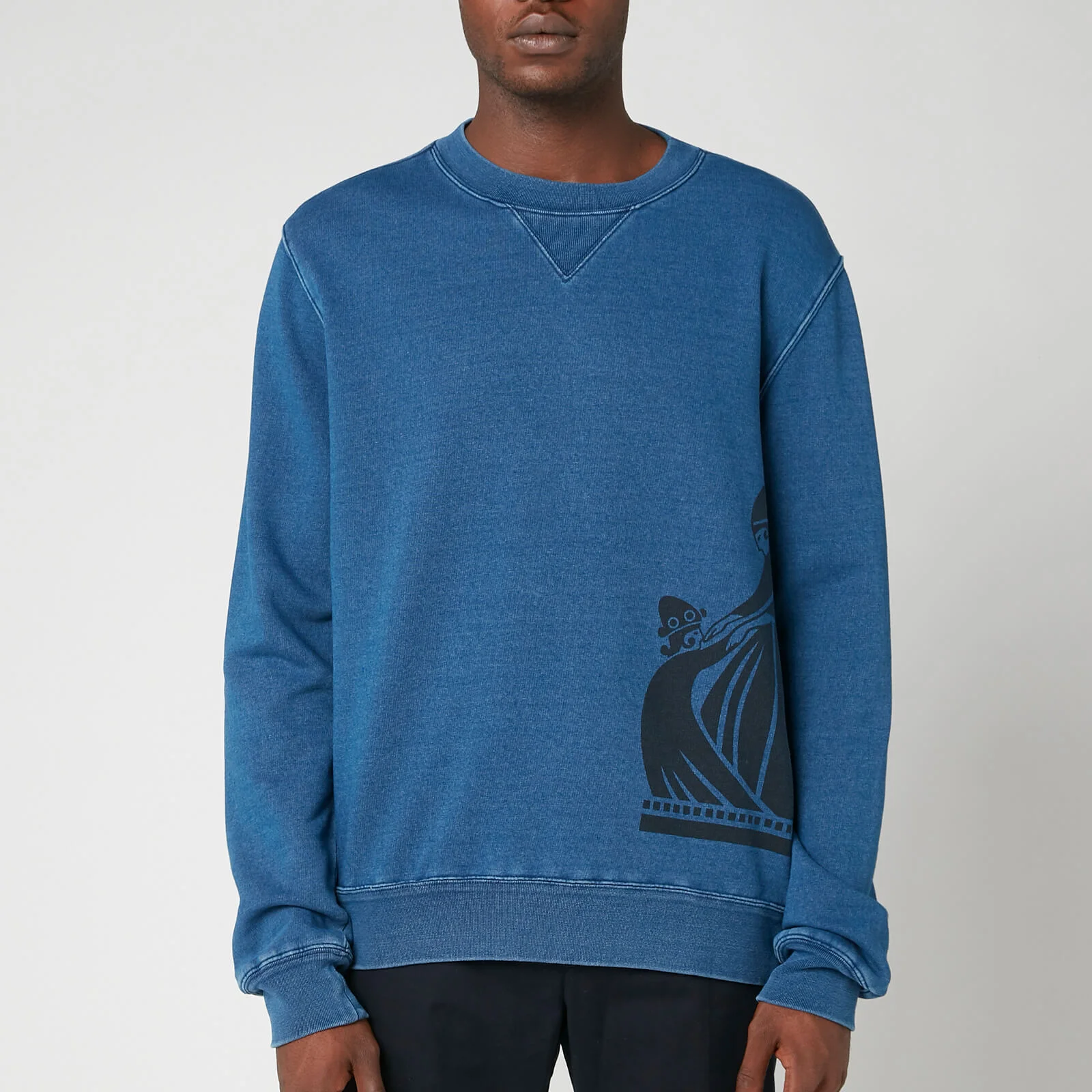 Lanvin Men's Side Logo Sweatshirt - Navy Blue Image 1