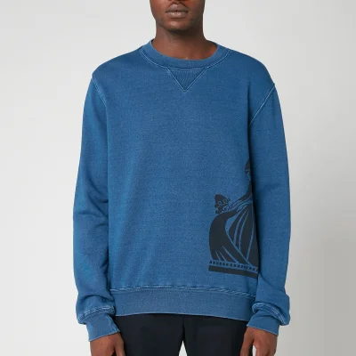 Lanvin Men's Side Logo Sweatshirt - Navy Blue