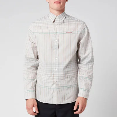 Lanvin Men's Checkered Shirt - Blue/Green