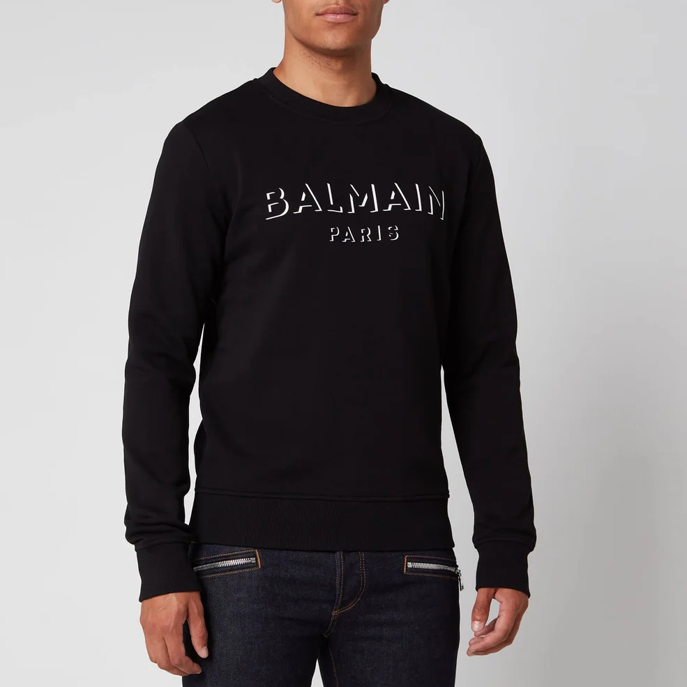 Balmain Men's 3D Effect Sweatshirt - Black Image 1