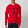 Balmain Men's Flock Sweatshirt - Red/Black - Image 1