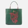 Vivienne Westwood Women's I Am Expensive Leather Shopper - Green - Image 1