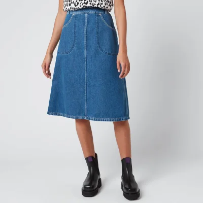 KENZO Women's Knee Length Denim Skirt - Midnight Blue