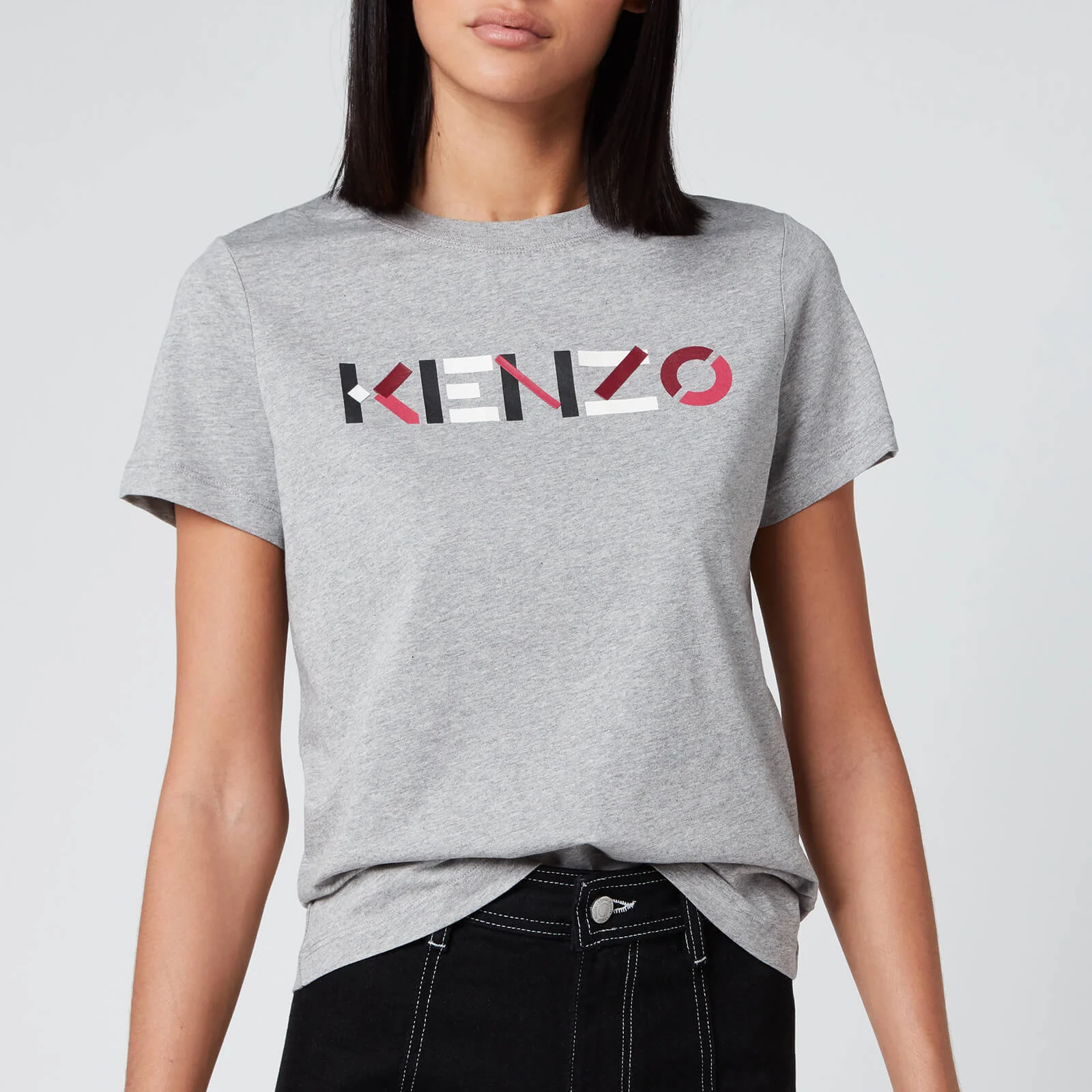 KENZO Women's Classic Fit T-Shirt KENZO Logo - Pearl Grey Image 1