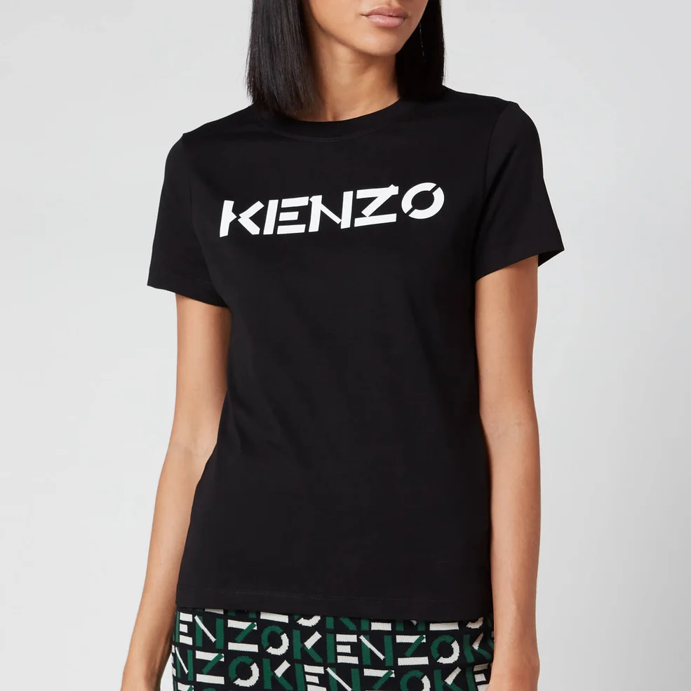 KENZO Women's Classic Fit T-Shirt KENZO Logo - Black Image 1