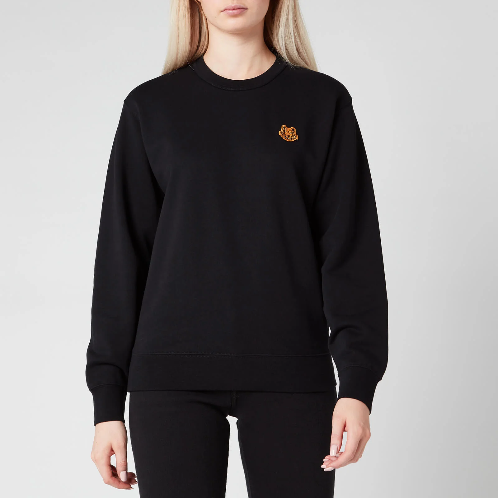 KENZO Women's Classic Fit Sweatshirt Tiger Crest - Black Image 1
