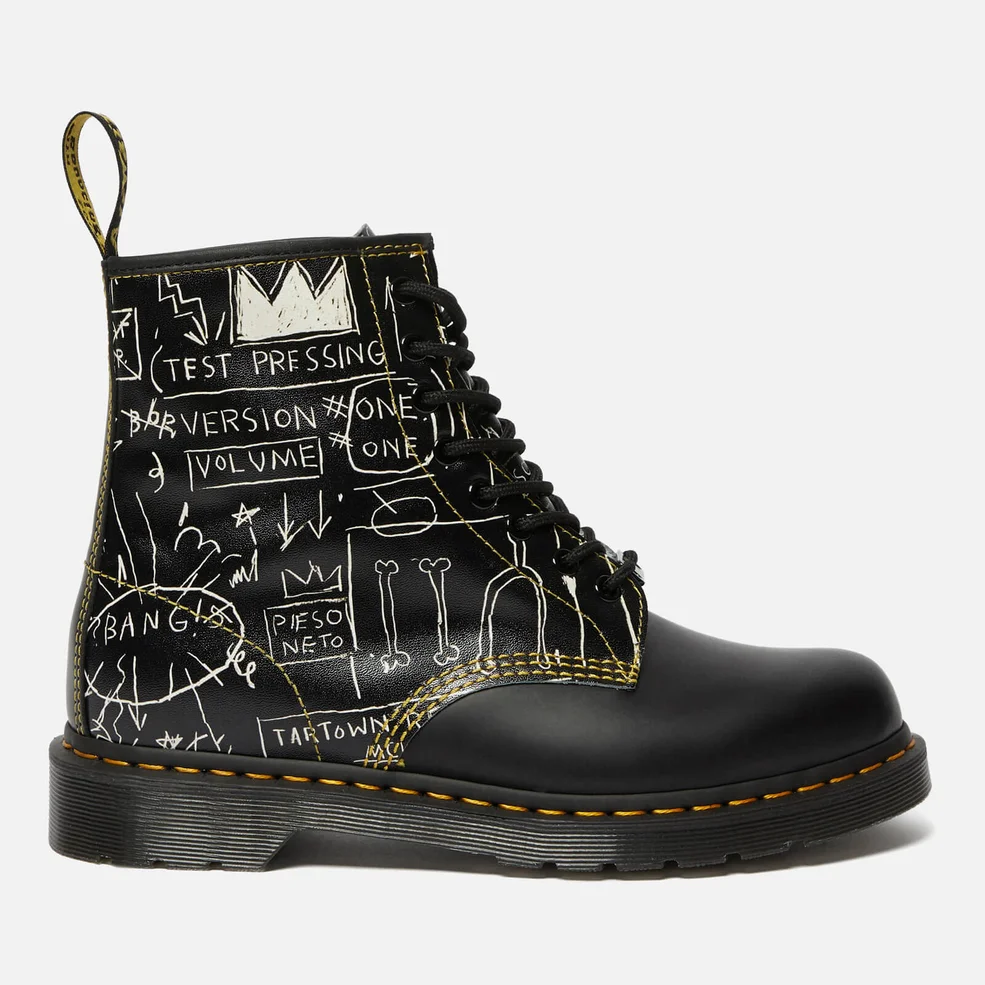 Dr. Martens X Basquiat1460 Leather 8-Eye Boots - White/Black Image 1