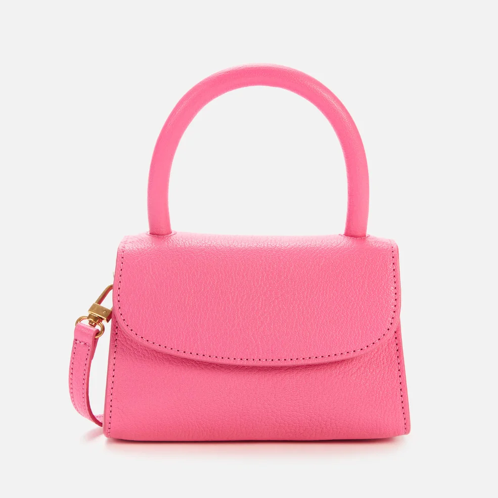 BY FAR Women's Mini Grained Shoulder Bag - Hot Pink Image 1