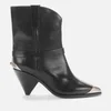 Isabel Marant Women's Limza Leather Heeled Western Boots - Black - Image 1
