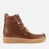 Isabel Marant Women's Alpica Shearling Hiking Style Boots - Cognac - Image 1