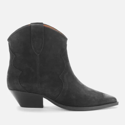 Isabel Marant Women's Dewina Leather Western Boots - Black