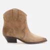 Isabel Marant Women's Dewina Suede Western Boots - Taupe - Image 1