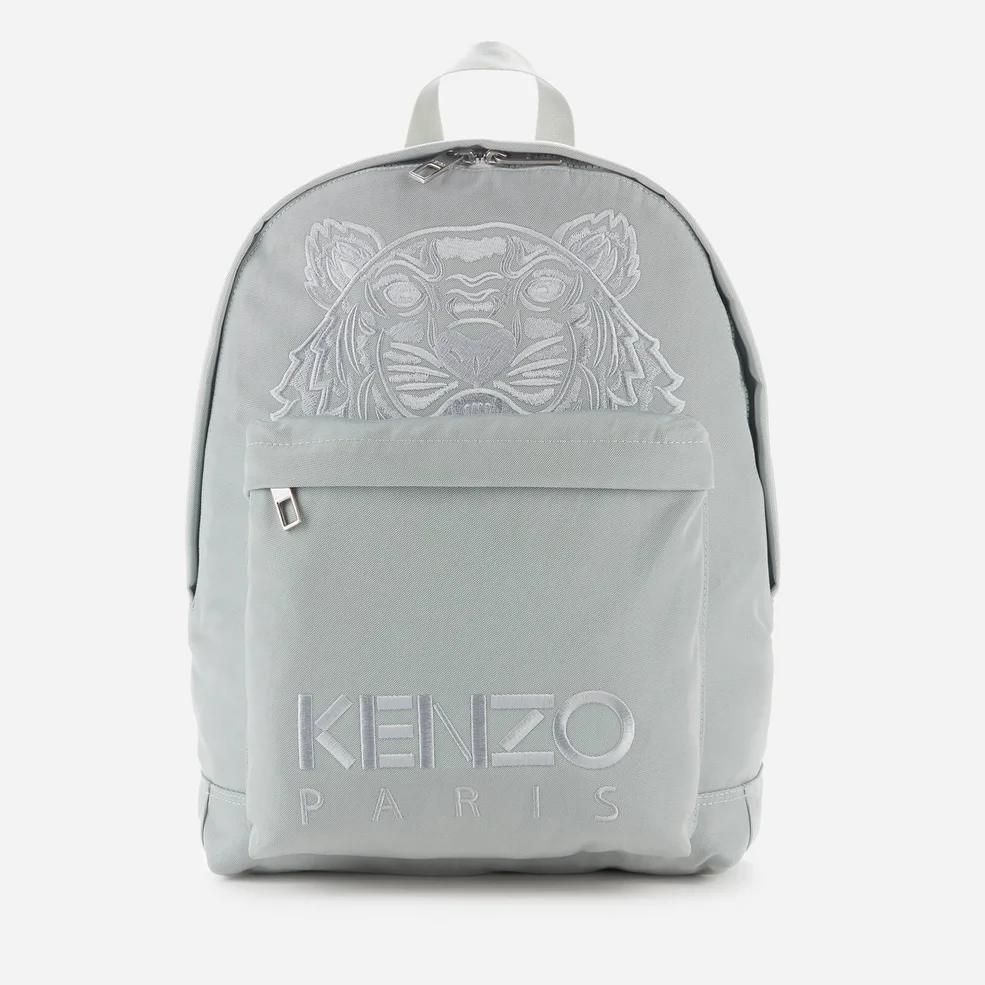 KENZO Men's Kampus Canvas Backpack - Grey/Green Image 1
