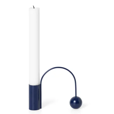 Ferm Living Balance Candle Holder - Deep Blue