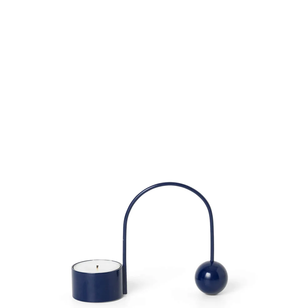 Ferm Living Balance Tealight Holder - Deep Blue Image 1