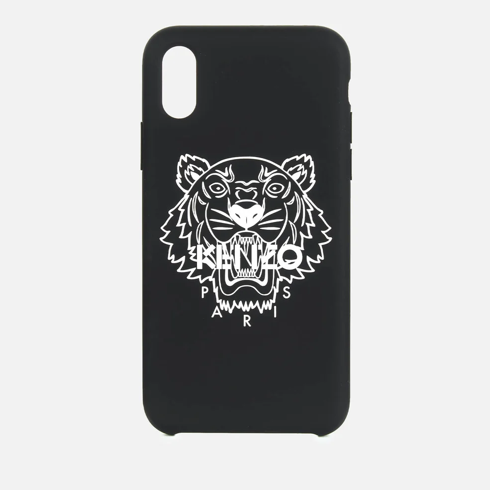 KENZO iPhone X Max Silicone Tiger Phone Case - Black Image 1